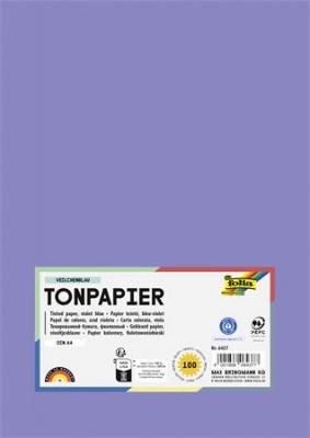 Színes papír, A4, 130 g, 100 lap, FOLIA, ibolyakék