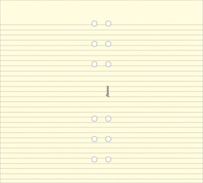 Kalendárium betét, jegyzetlap, A5, vonalas, FILOFAX, krémszín