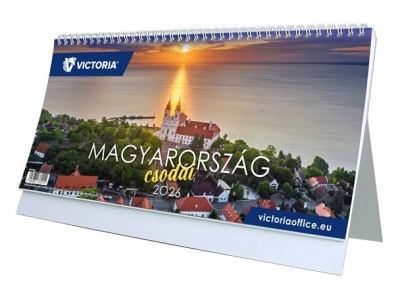Naptár, asztali, álló, VICTORIA OFFICE "Magyarország Csodái" (2026 évi)